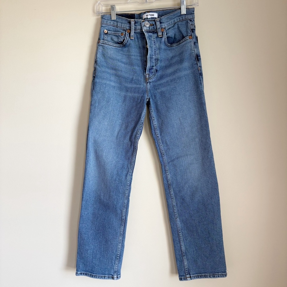 Redone Stove Pipe Straight Leg Jeans